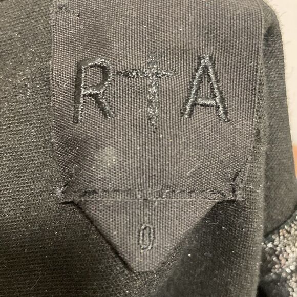 RTA Calfskin Silver Metallic Leather Mini Dress with Exposed Zippers. Size 0. - Picture 8 of 11